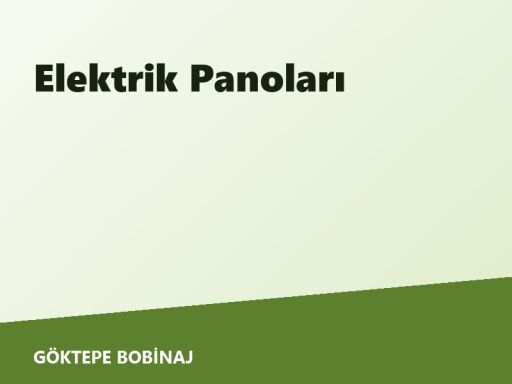 Elektrik Panoları