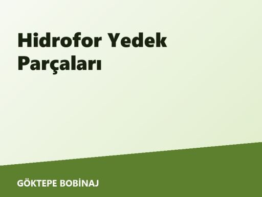Hidrofor Yedek Parçaları