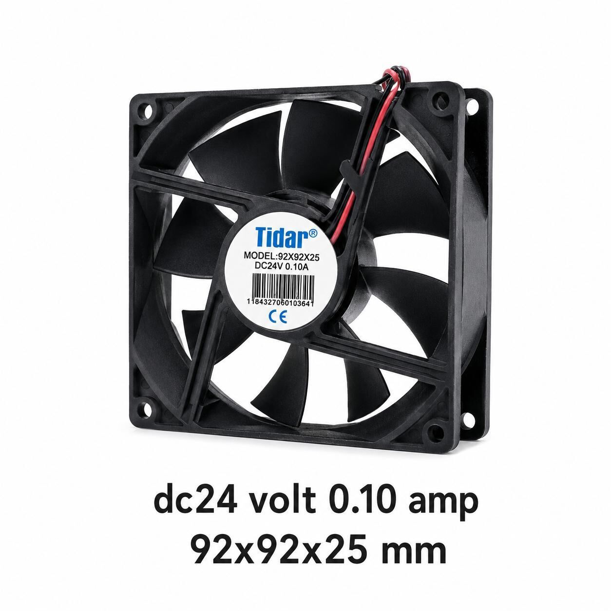 24 Volt DC kare fan 92x92x22 mm