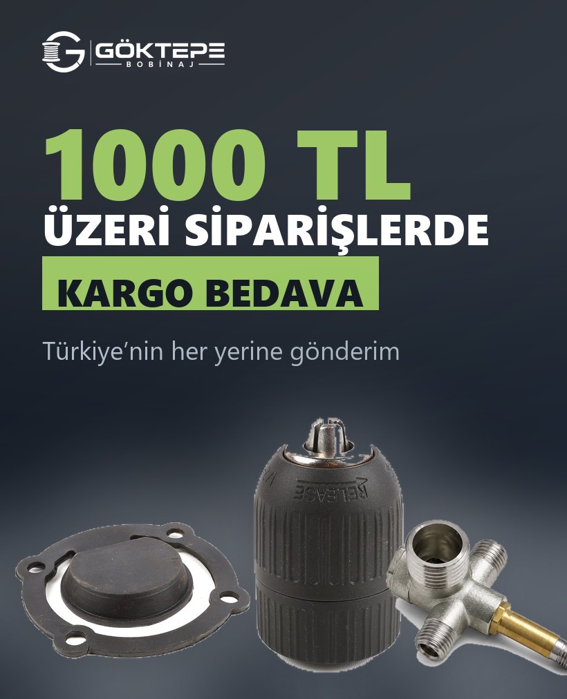1000 TL üzeri siparişlerde kargo bedava